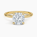 Elodie 1.8mm Solitaire Ring Yellow Gold 18k Cushion Engagement Ring