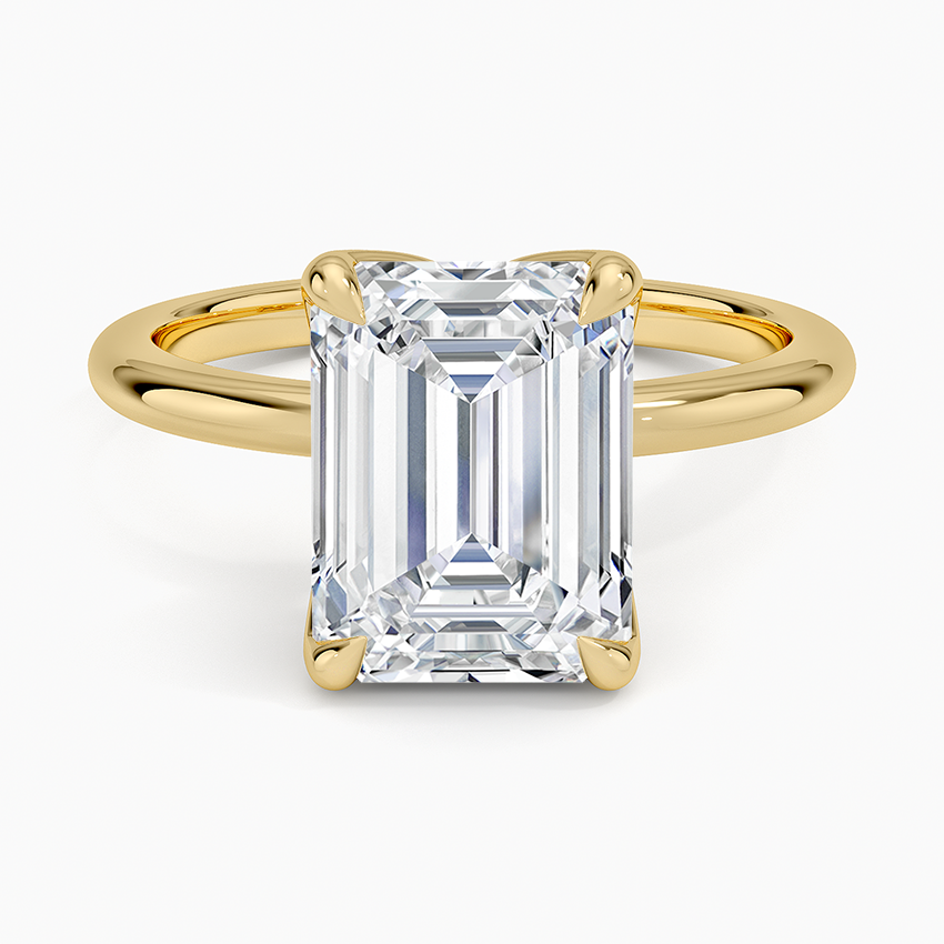 Elodie 1.8mm Solitaire Ring Yellow Gold 18k Emerald Engagement Ring