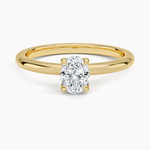 Elodie 1.8mm Solitaire Ring Yellow Gold 18k Oval Engagement Ring