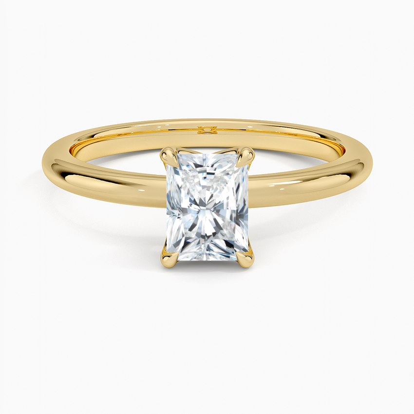 Elodie 1.8mm Solitaire Ring Yellow Gold 18k Radiant Engagement Ring