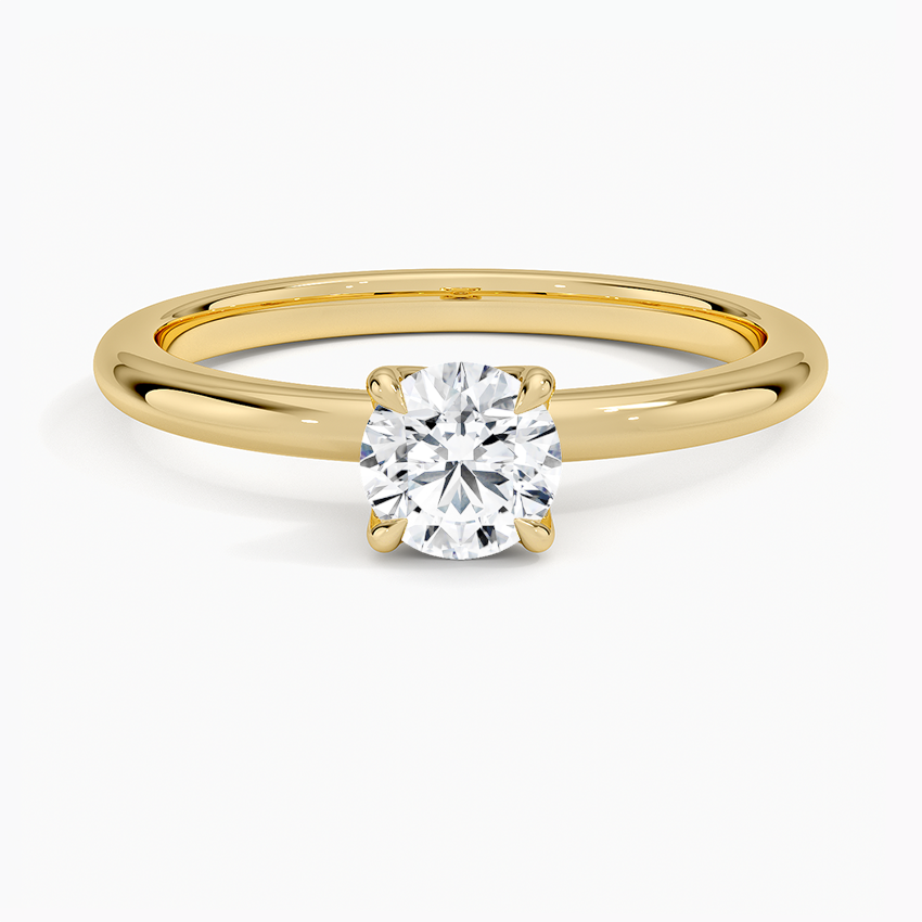 Elodie 1.8mm Solitaire Ring Yellow Gold 18k Round Engagement Ring