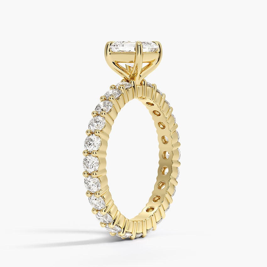 Perfect Fit Eternity Diamond Ring (1 1/3 ct. tw.) Yellow Gold 18k Asscher Engagement Ring