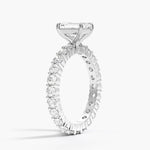 Perfect Fit Eternity Diamond Ring (1 1/3 ct. tw.) Platinum Emerald Engagement Ring