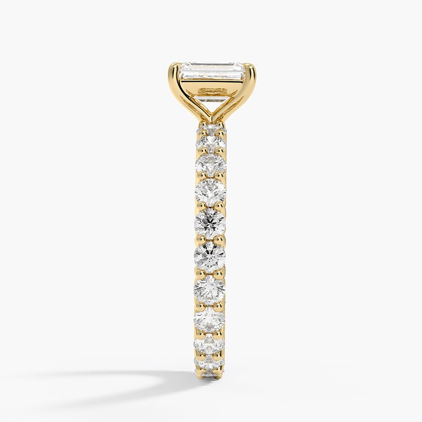 Perfect Fit Eternity Diamond Ring (1 1/3 ct. tw.) Yellow Gold 18k Emerald Engagement Ring