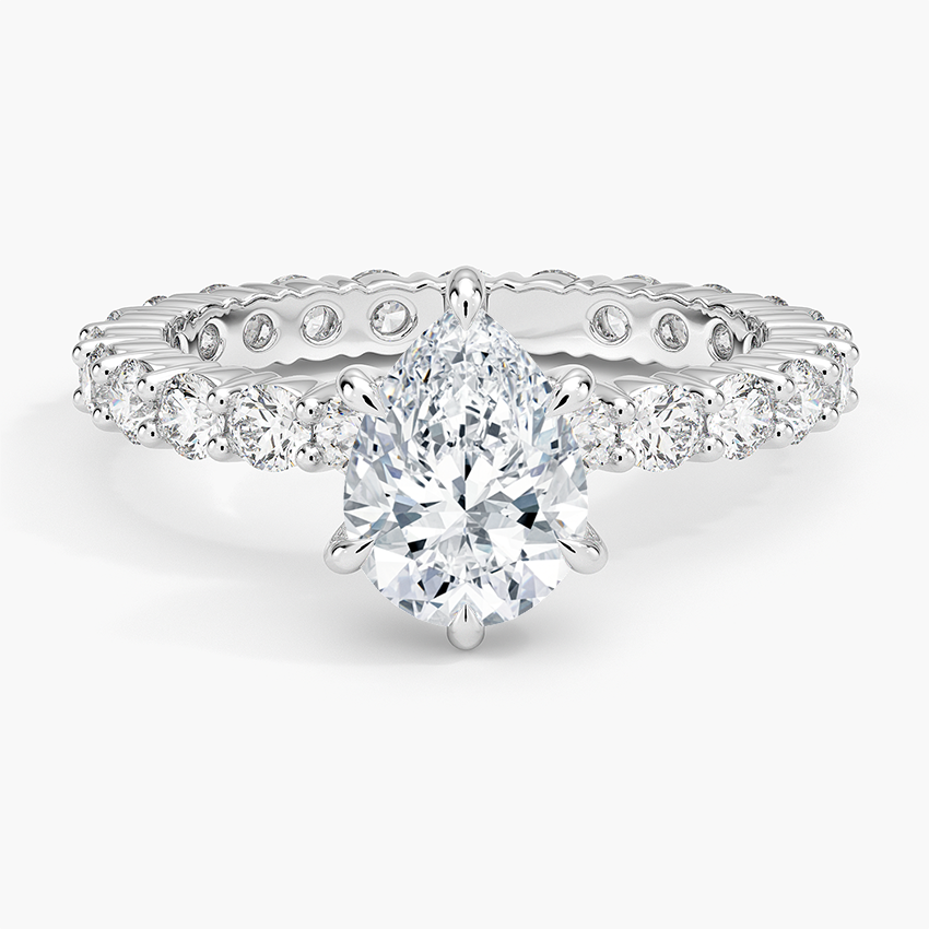 Perfect Fit Eternity Diamond Ring (1 1/3 ct. tw.) Platinum Pear Engagement Ring