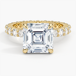 Perfect Fit Eternity Diamond Ring (1 1/3 ct. tw.) Yellow Gold 18k Asscher Engagement Ring