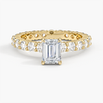 Perfect Fit Eternity Diamond Ring (1 1/3 ct. tw.) Yellow Gold 18k Emerald Engagement Ring