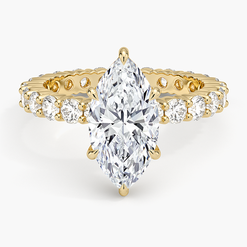 Perfect Fit Eternity Diamond Ring (1 1/3 ct. tw.) Yellow Gold 18k Marquise Engagement Ring