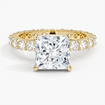 Perfect Fit Eternity Diamond Ring (1 1/3 ct. tw.) Yellow Gold 18k Princess Engagement Ring
