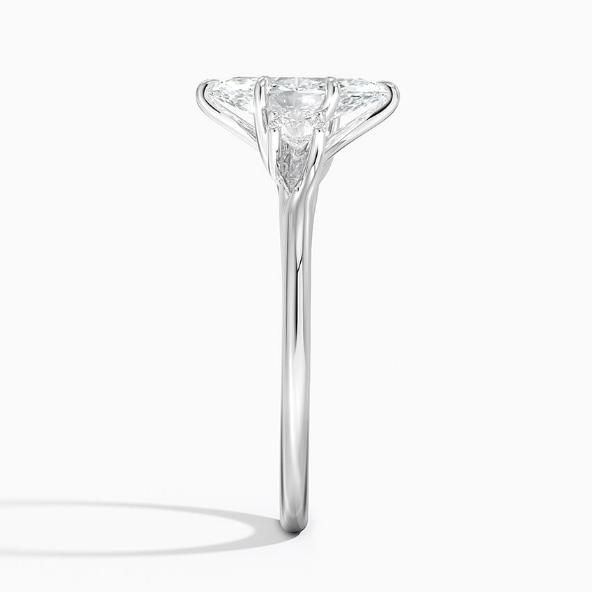 Delilah Three Stone Diamond Ring Platinum Marquise Engagement Ring