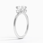 Delilah Three Stone Diamond Ring Platinum Pear Engagement Ring