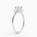 Delilah Three Stone Diamond Ring Platinum Round Engagement Ring