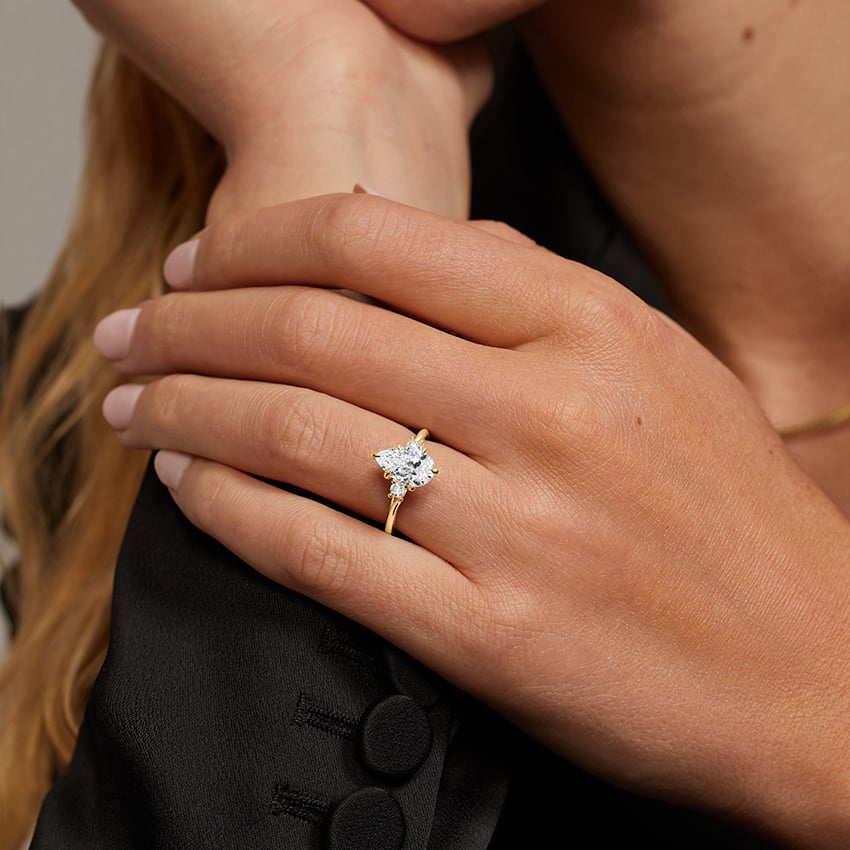 Delilah Three Stone Diamond Ring Engagement Ring Setting