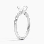 Versailles One-Quarter Coverage Diamond Ring Platinum Asscher Engagement Ring