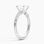 Versailles One-Quarter Coverage Diamond Ring Platinum Asscher Engagement Ring