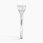 Versailles One-Quarter Coverage Diamond Ring Platinum Asscher Engagement Ring