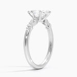 Versailles One-Quarter Coverage Diamond Ring Platinum Marquise Engagement Ring
