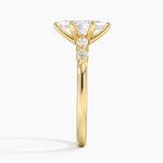 Versailles One-Quarter Coverage Diamond Ring Yellow Gold 18k Marquise Engagement Ring