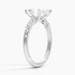 Versailles One-Quarter Coverage Diamond Ring Platinum Marquise Engagement Ring