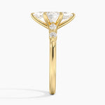 Versailles One-Quarter Coverage Diamond Ring Yellow Gold 18k Marquise Engagement Ring