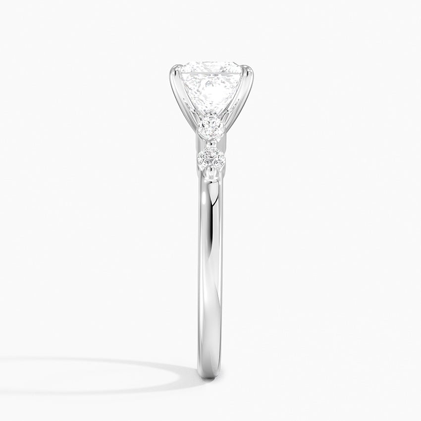 Versailles One-Quarter Coverage Diamond Ring Platinum Princess Engagement Ring