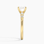 Versailles One-Quarter Coverage Diamond Ring Yellow Gold 18k Princess Engagement Ring