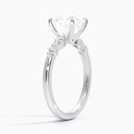 Versailles One-Quarter Coverage Diamond Ring Platinum Princess Engagement Ring