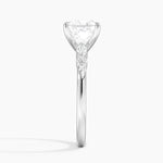 Versailles One-Quarter Coverage Diamond Ring Platinum Princess Engagement Ring