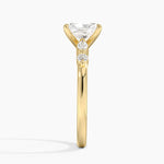 Versailles One-Quarter Coverage Diamond Ring Yellow Gold 18k Radiant Engagement Ring