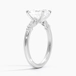 Versailles One-Quarter Coverage Diamond Ring Platinum Radiant Engagement Ring