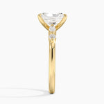 Versailles One-Quarter Coverage Diamond Ring Yellow Gold 18k Radiant Engagement Ring
