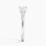 Versailles One-Quarter Coverage Diamond Ring Platinum Round Engagement Ring