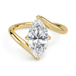 Atelier Solitaire Engagement Ring 18K Yellow Gold MQ