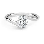 Atelier Solitaire Engagement Ring 18K White Gold OV