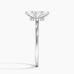 Secret Halo Six-Prong Diamond Ring Platinum Marquise Engagement Ring