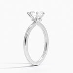 Secret Halo Six-Prong Diamond Ring Platinum Princess Engagement Ring