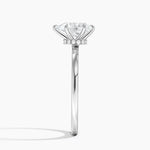 Secret Halo Six-Prong Diamond Ring Platinum Princess Engagement Ring