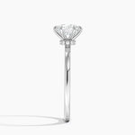 Secret Halo Six-Prong Diamond Ring Platinum Round Engagement Ring