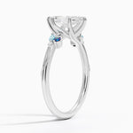 Camellia Indigo Milgrain Ring Platinum Marquise Engagement Ring