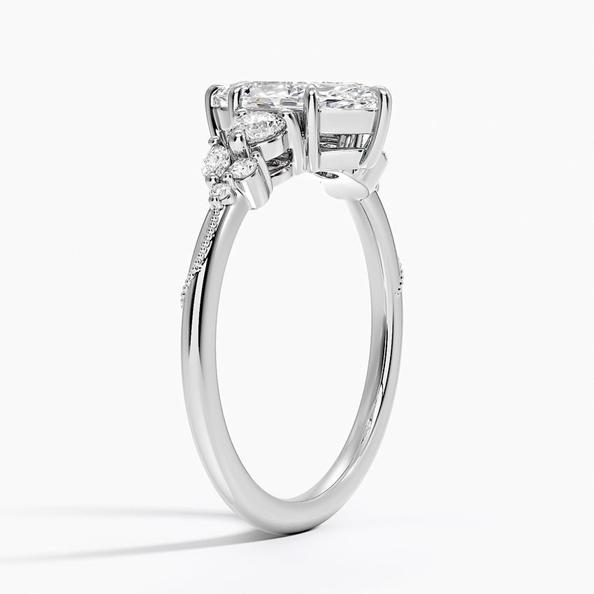 Camellia Three Stone Diamond Ring (1/3 ct. tw.) Platinum Marquise Engagement Ring