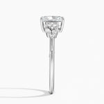 Camellia Three Stone Diamond Ring (1/3 ct. tw.) Platinum Radiant Engagement Ring