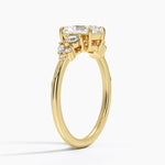 Camellia Three Stone Diamond Ring (1/3 ct. tw.) Yellow Gold 18k Radiant Engagement Ring