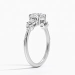 Camellia Three Stone Diamond Ring (1/3 ct. tw.) Platinum Round Engagement Ring