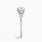 Camellia Three Stone Diamond Ring (1/3 ct. tw.) Platinum Round Engagement Ring
