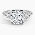 Camellia Three Stone Diamond Ring (1/3 ct. tw.) Platinum Cushion Engagement Ring
