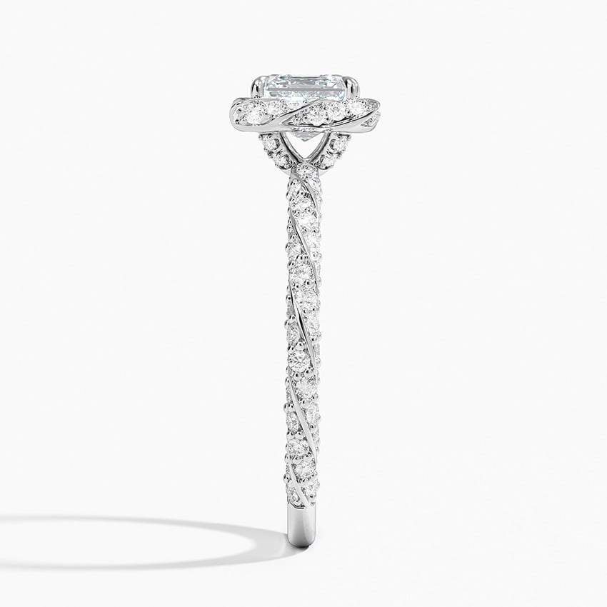 Nova Halo Diamond Ring (1/2 ct. tw.) Platinum Asscher Engagement Ring