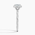 Nova Halo Diamond Ring (1/2 ct. tw.) Platinum Asscher Engagement Ring