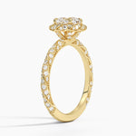 Nova Halo Diamond Ring (1/2 ct. tw.) Yellow Gold 18k Cushion Engagement Ring
