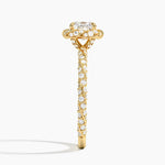 Nova Halo Diamond Ring (1/2 ct. tw.) Yellow Gold 18k Cushion Engagement Ring