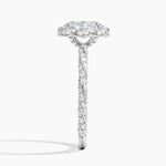 Nova Halo Diamond Ring (1/2 ct. tw.) Platinum Oval Engagement Ring
